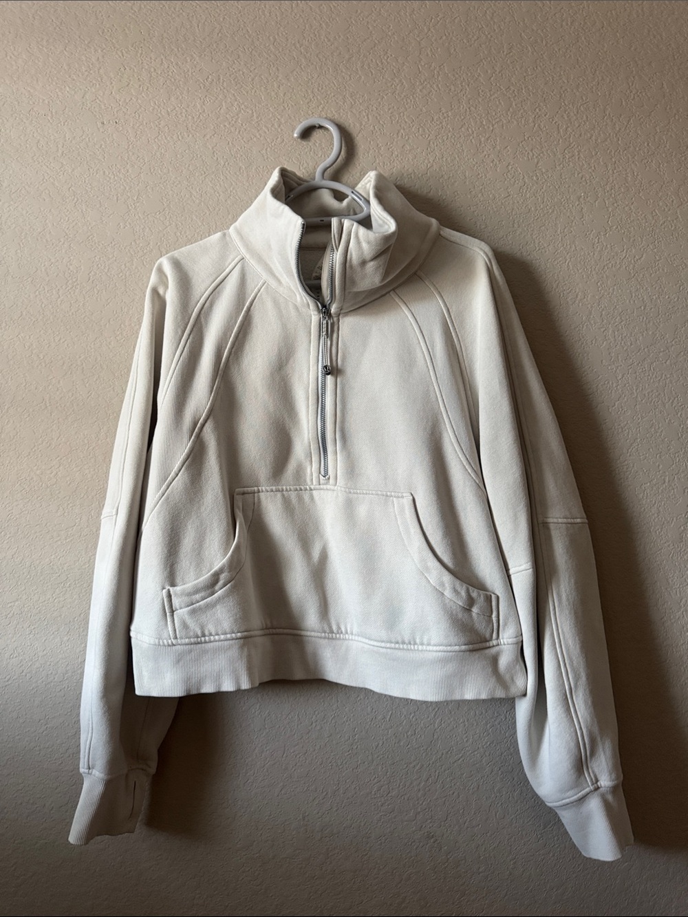 lululemon athletica Cream Half-Zip scuba Pullover